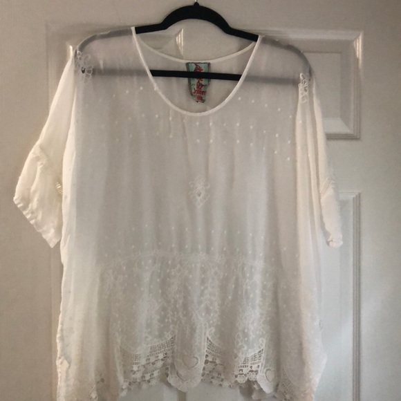 Tops | Johnny Was White Eyelet 